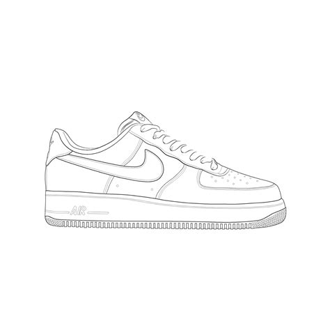 Nike Air Force shoes drawing